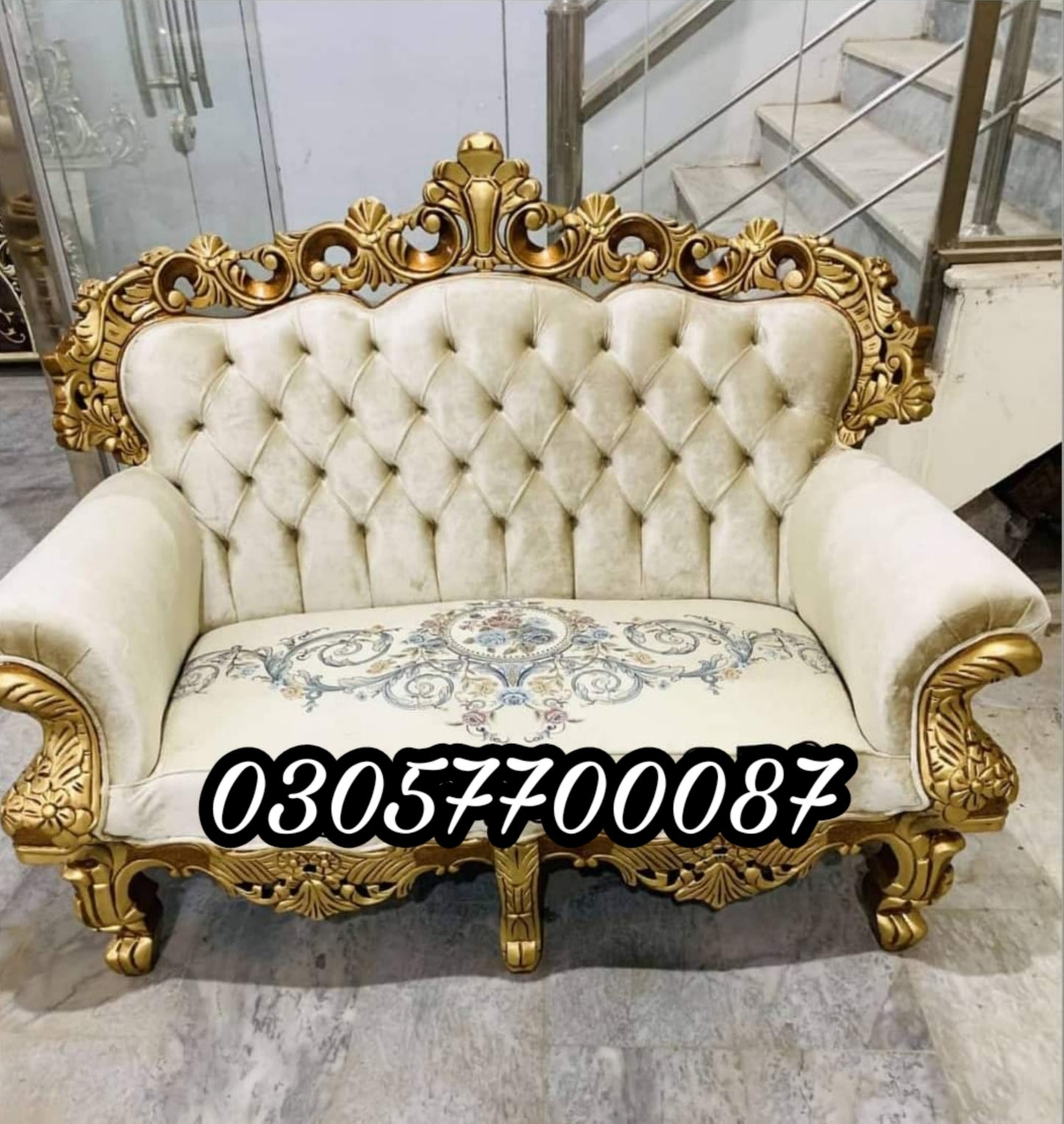 Gold Crown Sofa Set