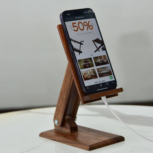 Wooden Adjustable Mobile Stand