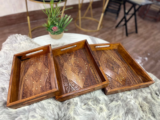 Brass Carving Tray Set