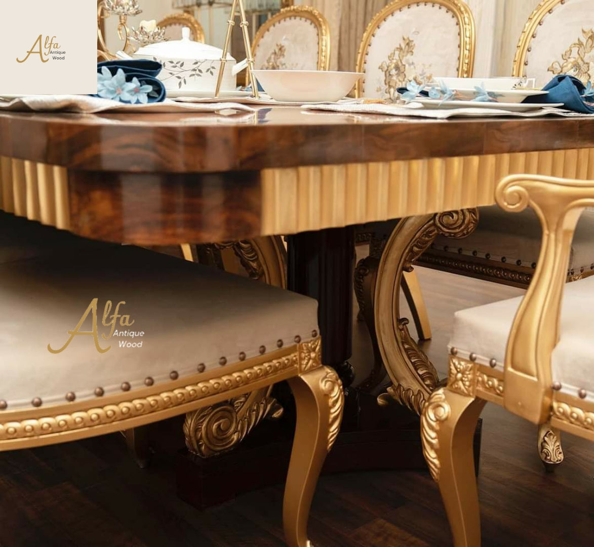 Gold Leaf Dining Table