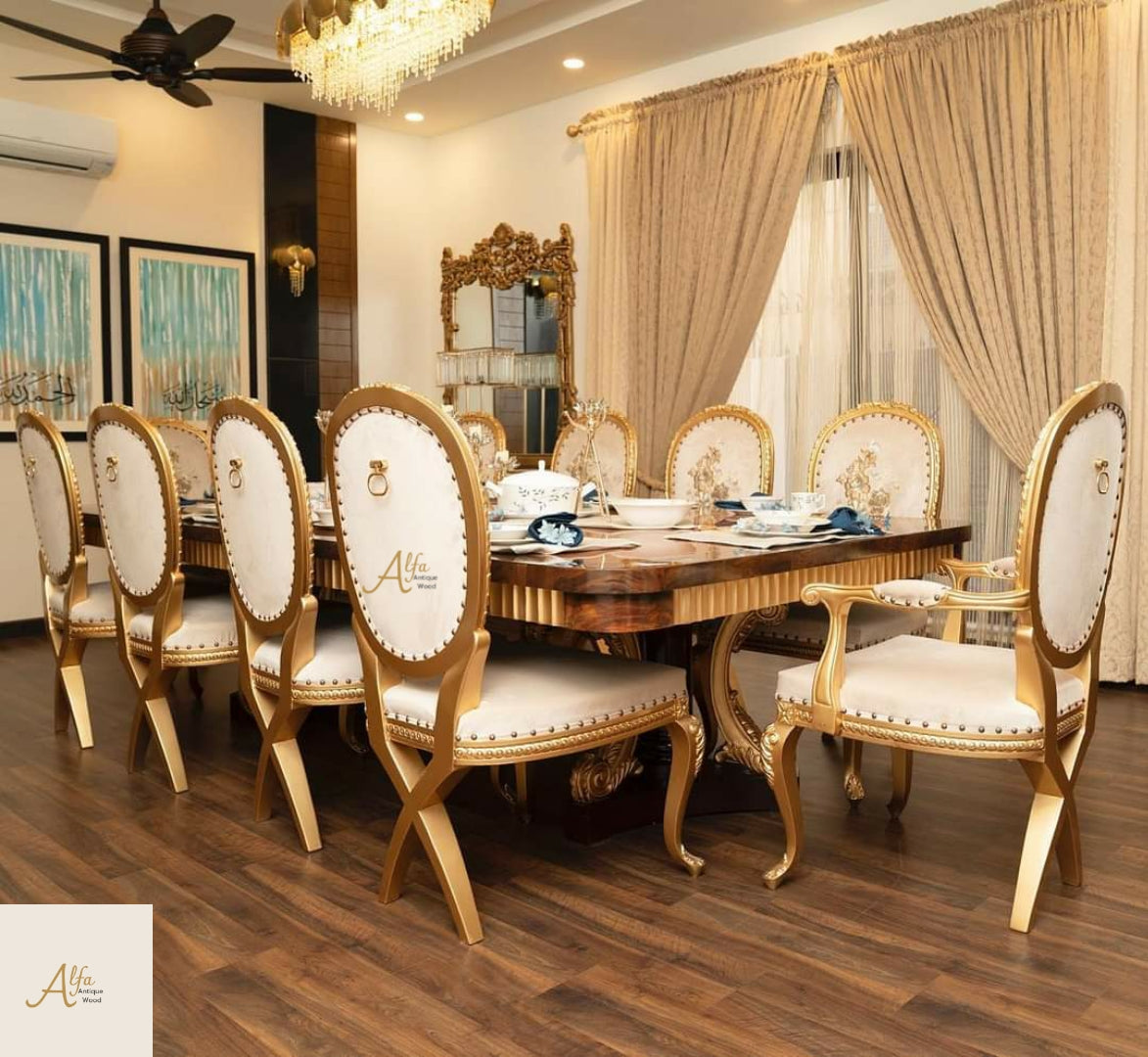 Gold Leaf Dining Table