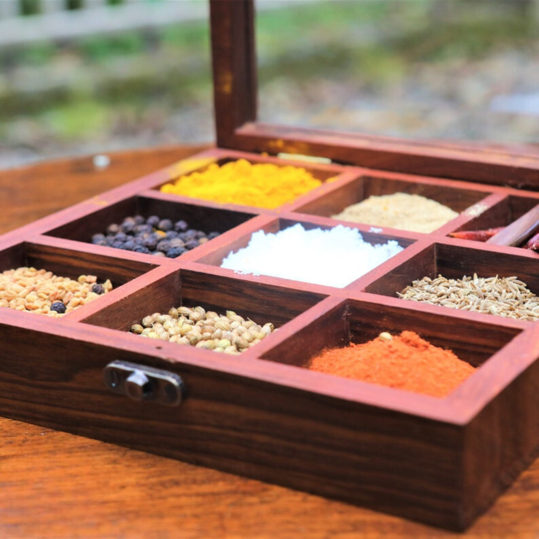 Wooden Spice Box