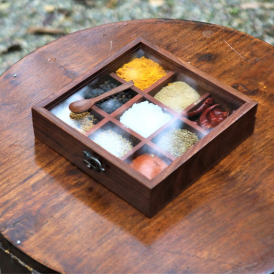 Wooden Spice Box