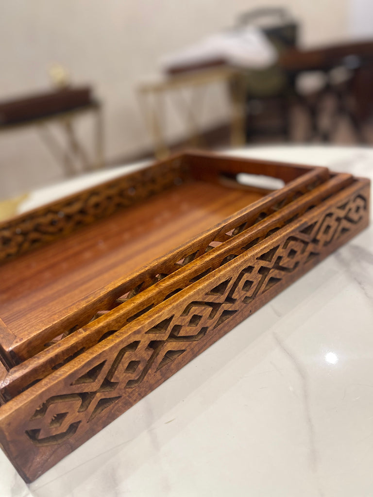 Wooden Screen Tray Set